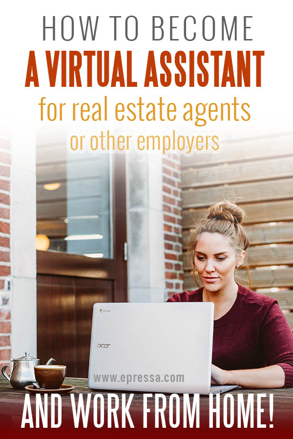 how to become a real estate virtual assistant and work from home. Learn why many stay at home moms are becoming real estate virtual assistants. Read about tasks and benefits. #VirtualAssistant 